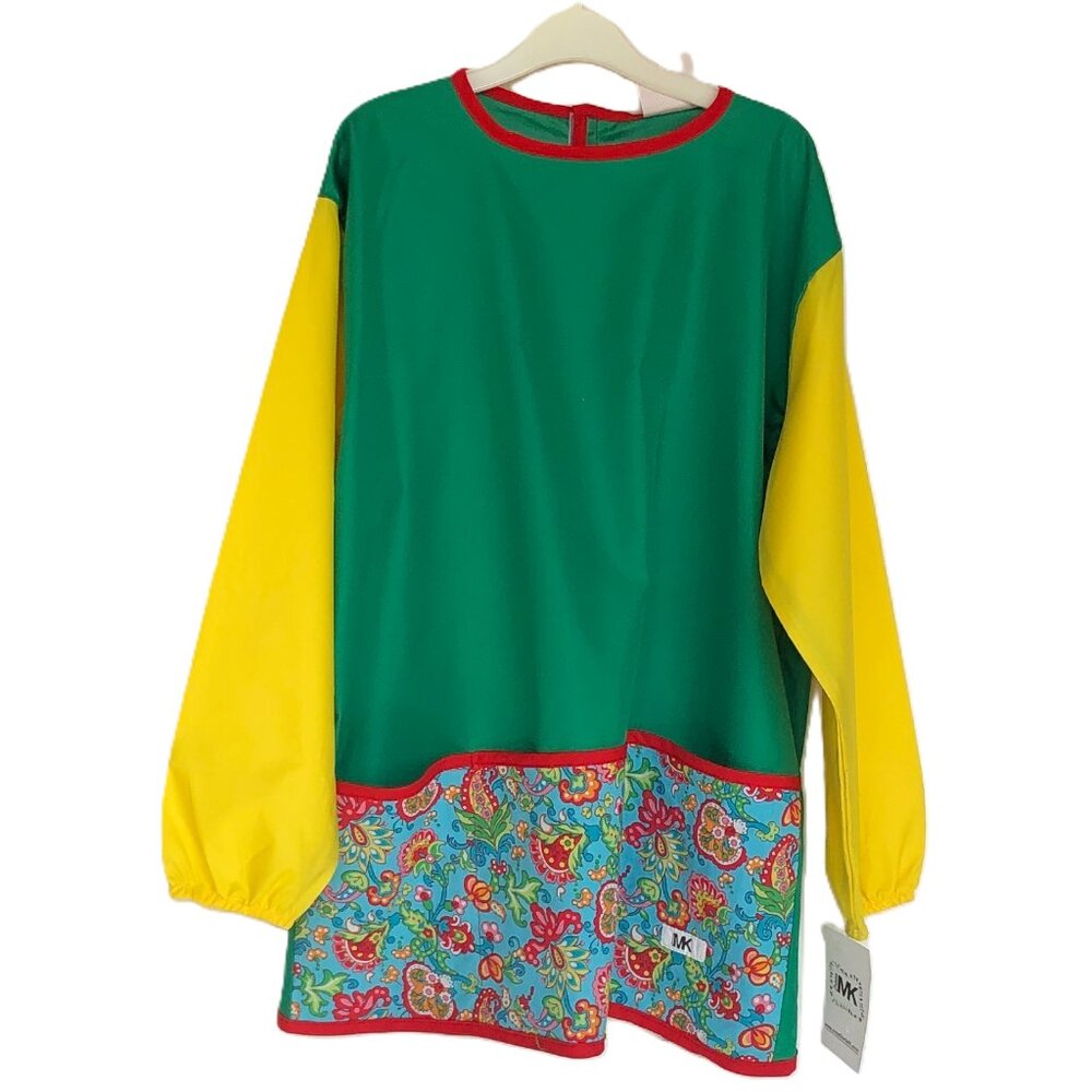NWT Kid Long Sleeve Craft Smock Apron w/3 Pockets Made in Quebec by Creation MK
